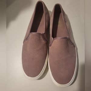 Keds Women's Slip-On Sneakers in Mauve and White